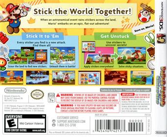 Paper Mario: Sticker Star - Box - Back Image