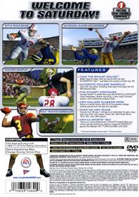 NCAA Football 2004 - Box - Back Image
