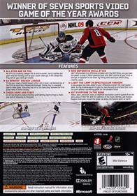 NHL 09 - Box - Back Image