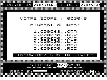 3D Formule 1 - Screenshot - High Scores Image