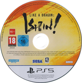 Like a Dragon: Ishin! - Disc Image