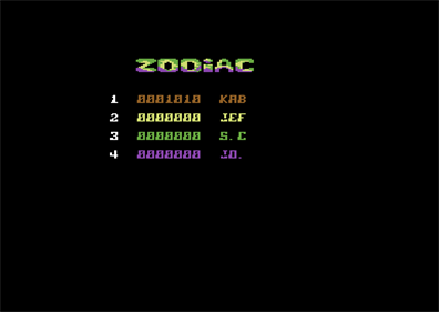 Zodiac (Anirog Software) - Screenshot - High Scores Image