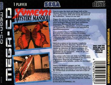 Mansion of Hidden Souls - Box - Back Image