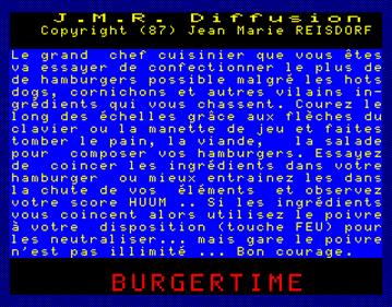 Burgertime - Screenshot - Game Title Image