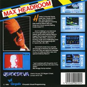 Max Headroom - Box - Back Image