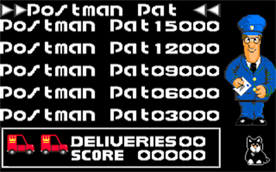 Postman Pat - Screenshot - High Scores Image
