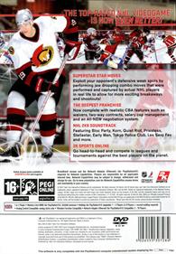NHL 2K8 - Box - Back Image