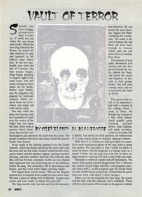 Vault of Terror - Advertisement Flyer - Front Image