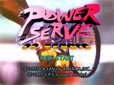 Power Serve 3D Tennis - Screenshot - Game Title Image