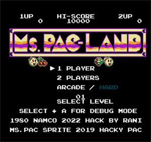 Ms. Pac-Land - Screenshot - Game Title Image