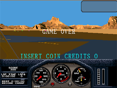 Hard Drivin's Airborne - Screenshot - Game Over Image