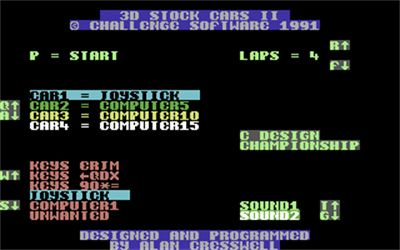 3D Stock Cars II - Screenshot - Game Title Image