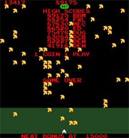 Millipede - Screenshot - Game Over Image