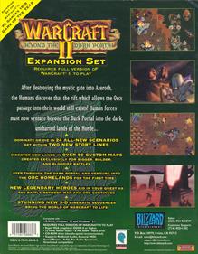 Warcraft II: Beyond the Dark Portal - Box - Back Image