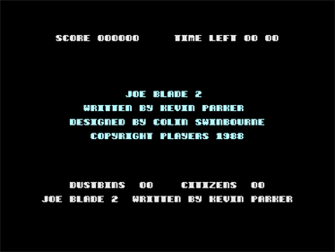 Joe Blade II - Screenshot - Game Title Image