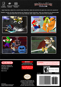 Super Smash Bros. Melee 64 - Fanart - Box - Back Image
