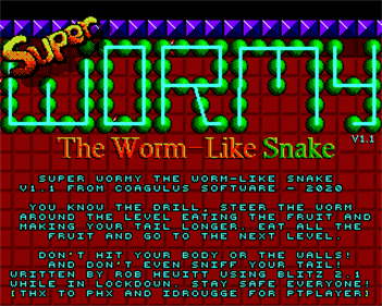 Super Wormy - Screenshot - Game Title Image