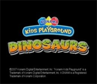 Konami Kids Playground: Dinosaurs: Shapes & Colors - Screenshot - Game Title Image