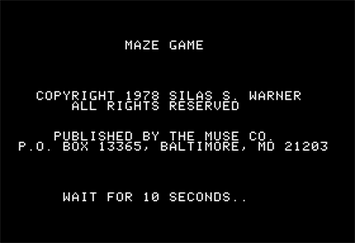 Maze Game - Screenshot - Game Title Image