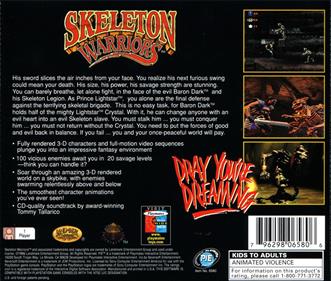 Skeleton Warriors - Box - Back Image