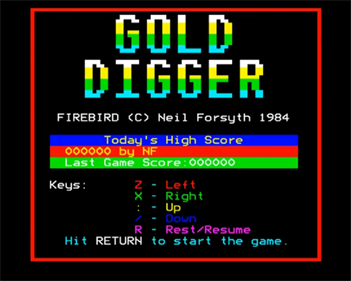 Gold Digger - Screenshot - Game Title