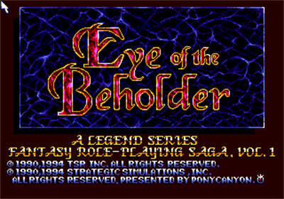 Advanced Dungeons & Dragons: Eye of the Beholder - Screenshot - Game Title Image