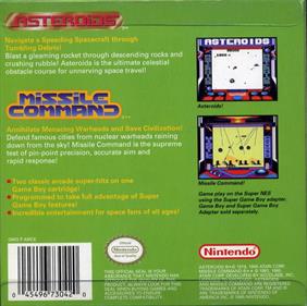 Arcade Classic 1: Asteroids / Missile Command - Box - Back Image