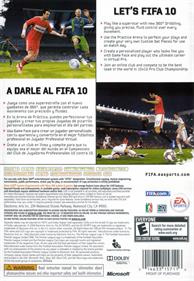 FIFA Soccer 10 - Box - Back Image
