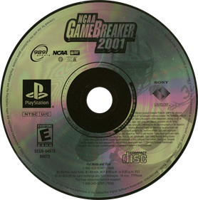 NCAA GameBreaker 2001 - Disc Image