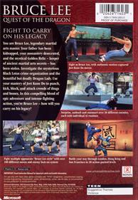Bruce Lee: Quest of the Dragon - Box - Back Image