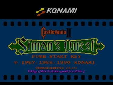 Castlevania II: Simon's Quest - Screenshot - Game Title Image
