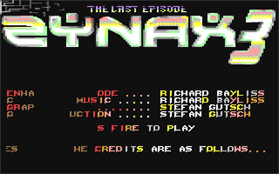 Zynax III: The Last Episode - Screenshot - Game Title Image