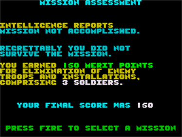 Airborne Ranger - Screenshot - Game Over Image