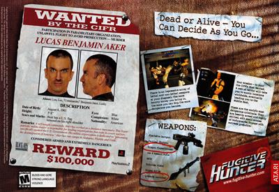 Fugitive Hunter: War on Terror - Advertisement Flyer - Front Image