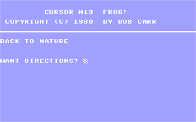 Frog! - Screenshot - Game Title Image