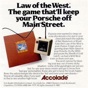 Law of the West - Advertisement Flyer - Front Image