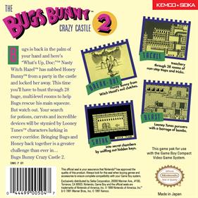 The Bugs Bunny Crazy Castle 2 - Box - Back Image