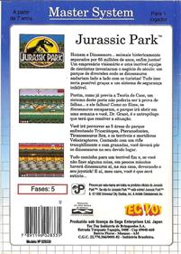 Jurassic Park - Box - Back Image