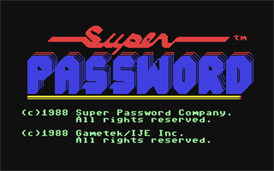 Super Password - Screenshot - Game Title Image