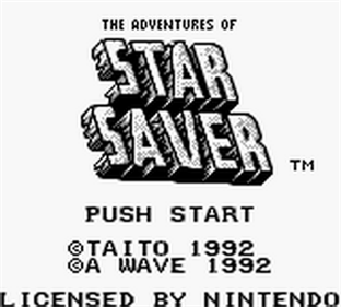 The Adventures of Star Saver - Screenshot - Game Title Image