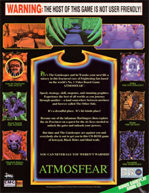 Atmosfear: The Third Dimension - Box - Back Image