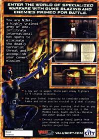 Codename: Nina: Global Terrorism Strike Force - Box - Back Image