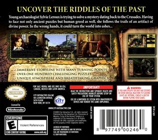 Chronicles of Mystery: Curse of the Ancient Temple - Box - Back Image