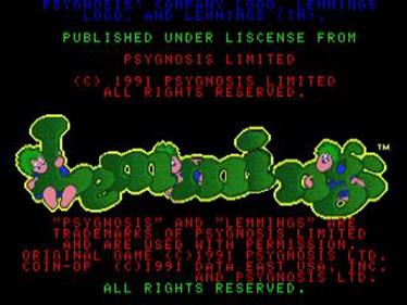 Lemmings - Screenshot - Game Title