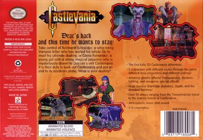 Castlevania - Box - Back Image