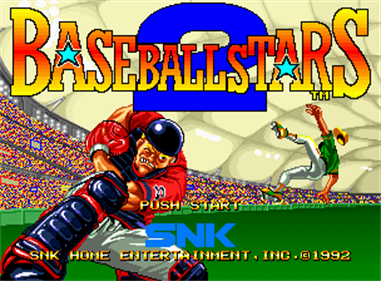 Baseball Stars 2 - Screenshot - Game Title Image