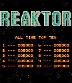 Reaktor - Screenshot - High Scores Image
