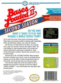 Bases Loaded II: Second Season - Box - Back Image