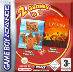 2 Games in 1: Brother Bear + The Lion King - Box - Front Image