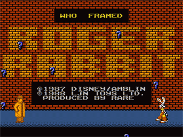 Who Framed Roger Rabbit - Screenshot - Game Title Image
